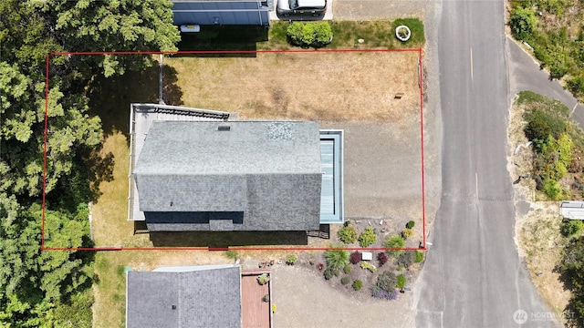 33610 J Pl, Ocean Park, WA 98640 - view from above of property with property boundaries highlighted