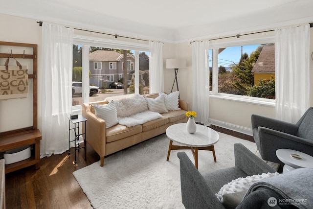 4106 SW Kenyon St, Seattle, WA 98136 - living area featuring wood finished floors and baseboards