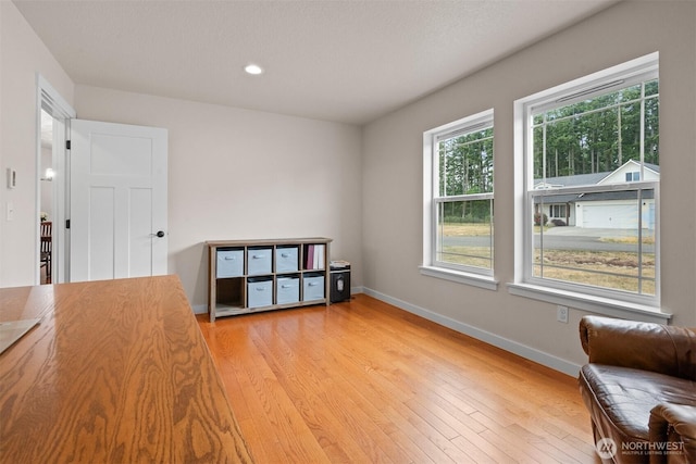 17133 123rd Ct SE, Yelm, WA 98597 - home office featuring light wood finished floors and recessed lighting