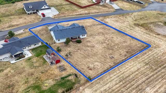 17133 123rd Ct SE, Yelm, WA 98597 - aerial view of property and surrounding area with property boundaries highlighted