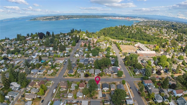 3914 N Gove St, Tacoma, WA 98407 - aerial view of property and surrounding area featuring a nearby body of water and nearby suburban area