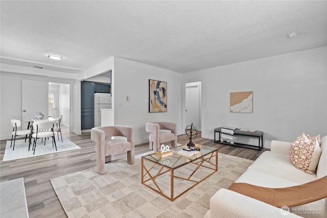 3914 N Gove St, Tacoma, WA 98407 - living room featuring a textured ceiling and light wood finished floors