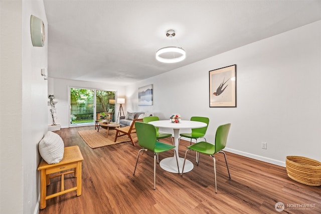 9522 1st Ave NE Unit B6, Seattle, WA 98115 - dining space featuring wood finished floors and baseboards