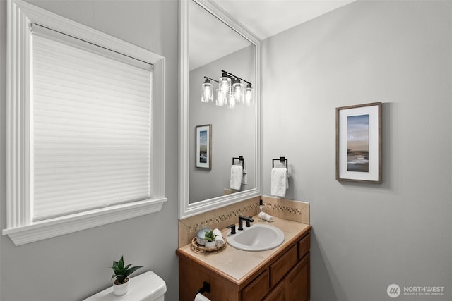 32216 Bruckners Way, Black Diamond, WA 98010 - half bathroom featuring vanity and toilet