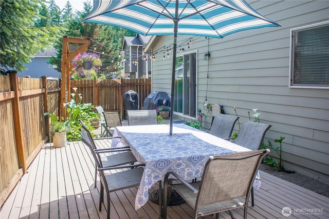 24320 226th Ave SE, Maple Valley, WA 98038 - wooden terrace featuring outdoor dining space
