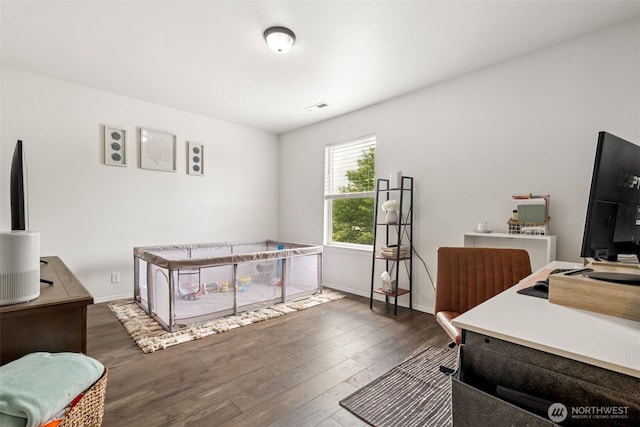 1105 Nunnally Ave NW, Orting, WA 98360 - office featuring hardwood / wood-style flooring and baseboards
