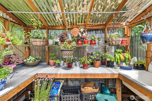 134 Robin Ln, Port Ludlow, WA 98365 - sunroom featuring vaulted ceiling