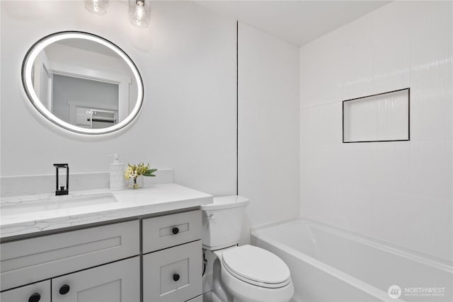 3696 169th Ave NE, Bellevue, WA 98008 - full bathroom with vanity and shower / tub combination