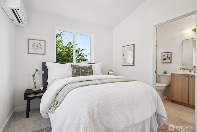 8227 Latona Ave NE, Seattle, WA 98115 - bedroom with a wall mounted AC and ensuite bathroom