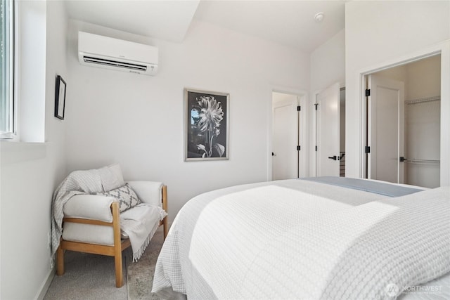 8227 Latona Ave NE, Seattle, WA 98115 - carpeted bedroom with an AC wall unit and baseboards