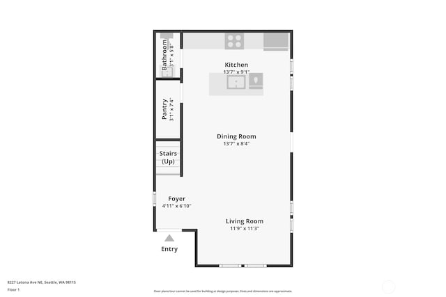 8227 Latona Ave NE, Seattle, WA 98115 - view of home floor plan