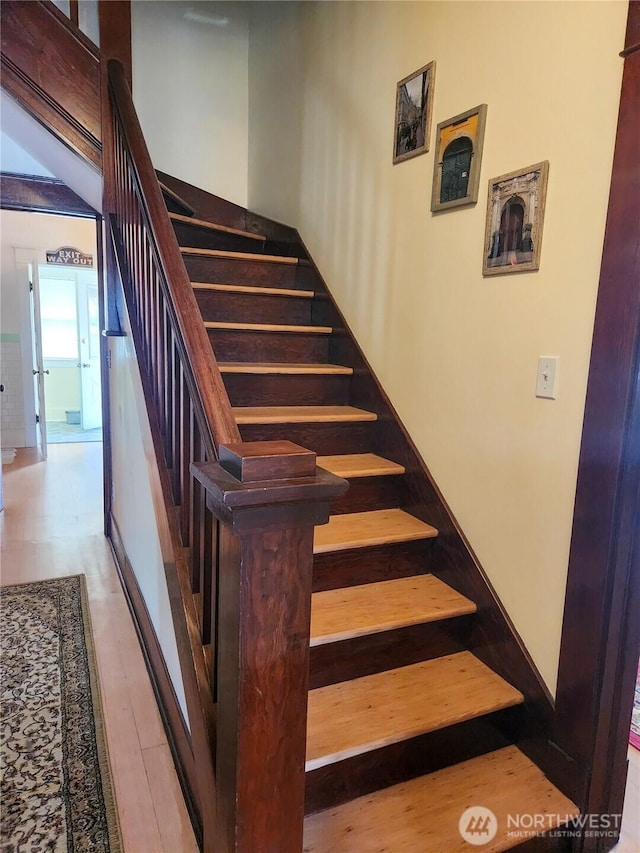 202 E 3rd Ave, Ritzville, WA 99169 - stairway featuring wood finished floors