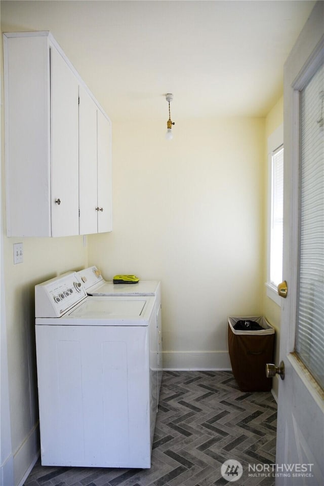 202 E 3rd Ave, Ritzville, WA 99169 - laundry room with independent washer and dryer and cabinet space