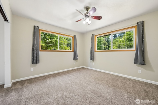 262 Falls Rd, Randle, WA 98377 - unfurnished room featuring a ceiling fan and carpet