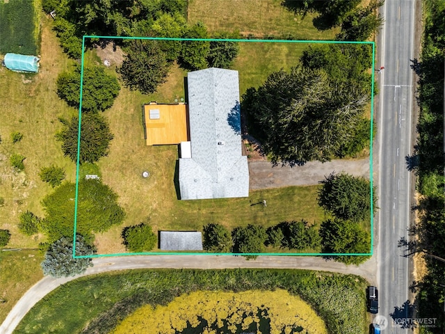 262 Falls Rd, Randle, WA 98377 - aerial view of property and surrounding area featuring property parcel outlined