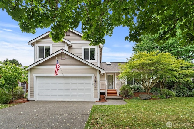 5411 Komachin Loop SE, Lacey, WA 98513 - traditional-style house featuring driveway, a garage, and a front yard