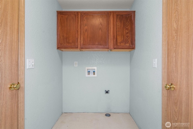 5411 Komachin Loop SE, Lacey, WA 98513 - laundry area featuring electric dryer hookup, hookup for a washing machine, and cabinet space