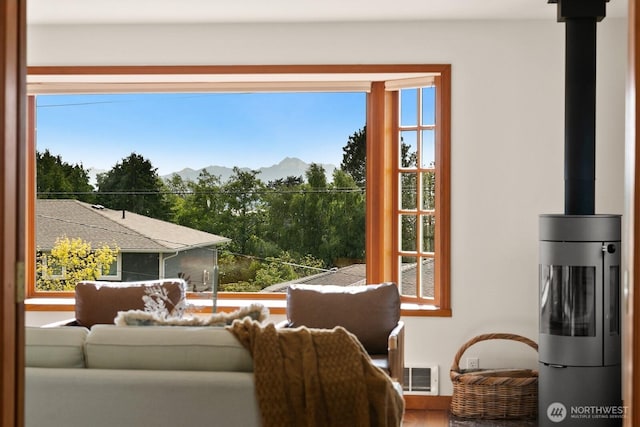 12238 9th Ave NW, Seattle, WA 98177 - living area with a mountain view and plenty of natural light