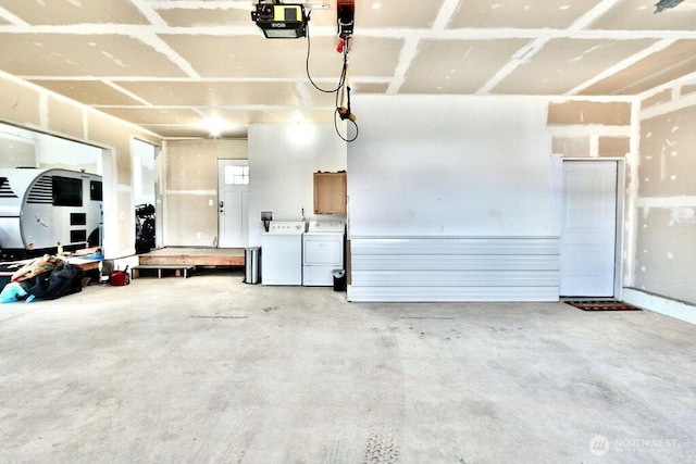 132 Milky Way, Sequim, WA 98382 - garage with separate washer and dryer and a garage door opener