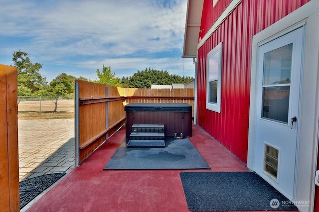132 Milky Way, Sequim, WA 98382 - fenced backyard with a hot tub and a patio