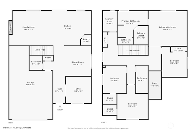 815 6th Ave SW, Olympia, WA 98512 - view of room layout