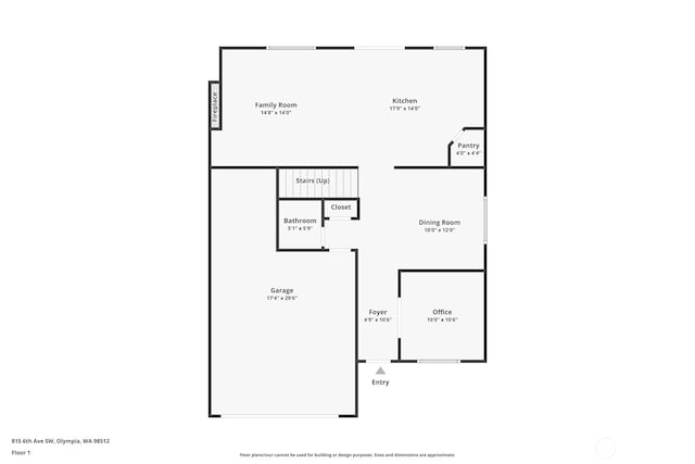 815 6th Ave SW, Olympia, WA 98512 - view of floor plan / room layout