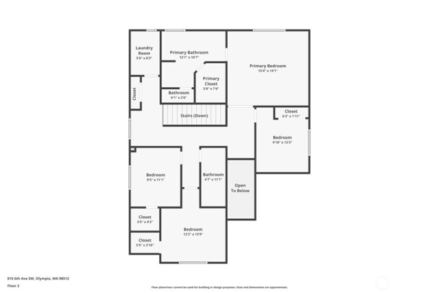 815 6th Ave SW, Olympia, WA 98512 - view of room layout