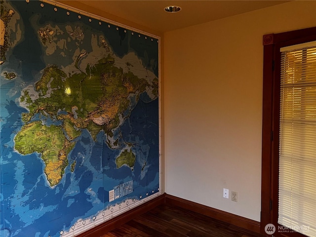 121 4th St, Langley, WA 98260 - spare room with wood finished floors and recessed lighting