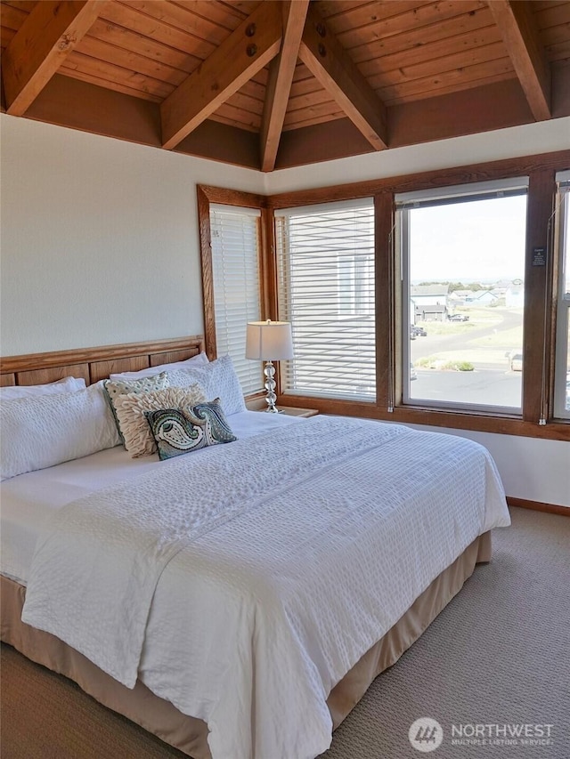1407 Ocean Shores Blvd SW Unit 3N-H, Ocean Shores, WA 98569 - carpeted bedroom with wood ceiling