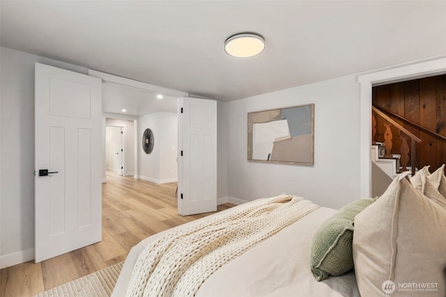 840 NE 100th St Unit A, Seattle, WA 98125 - bedroom featuring light wood-style flooring and recessed lighting