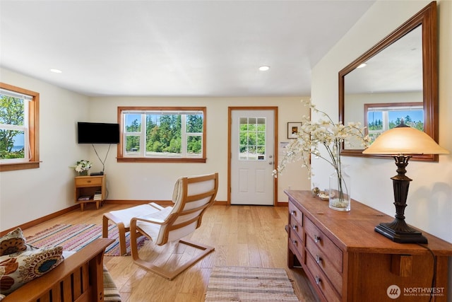 7717 176th Ave SW, Longbranch, WA 98351 - entrance foyer featuring plenty of natural light, light wood-style floors, and recessed lighting