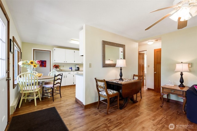 7717 176th Ave SW, Longbranch, WA 98351 - dining room featuring light wood-style flooring and ceiling fan