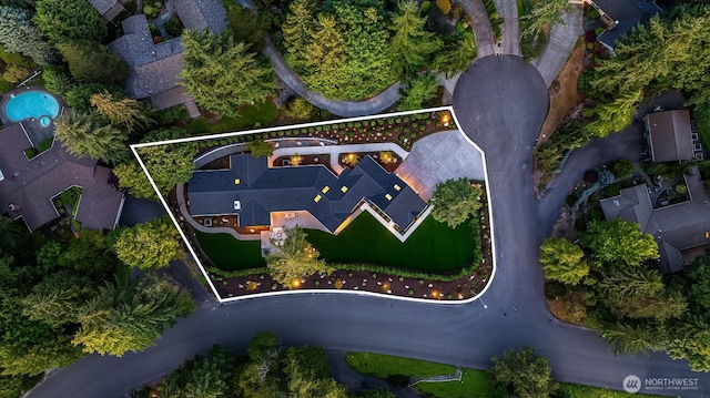 2610 86th Ave NE, Clyde Hill, WA 98004 - view of property location with property boundaries highlighted