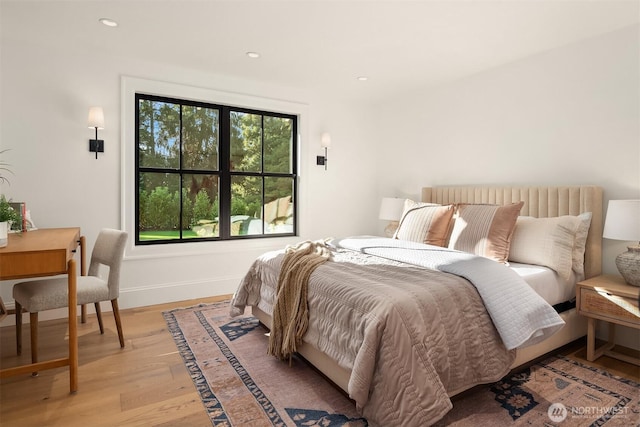 2610 86th Ave NE, Clyde Hill, WA 98004 - bedroom with light wood-style floors and recessed lighting