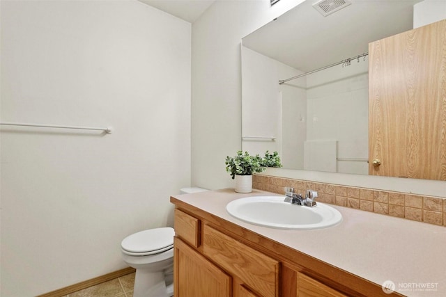 8506 8th Ct SE, Olympia, WA 98513 - bathroom featuring vanity, tile patterned floors, and a shower
