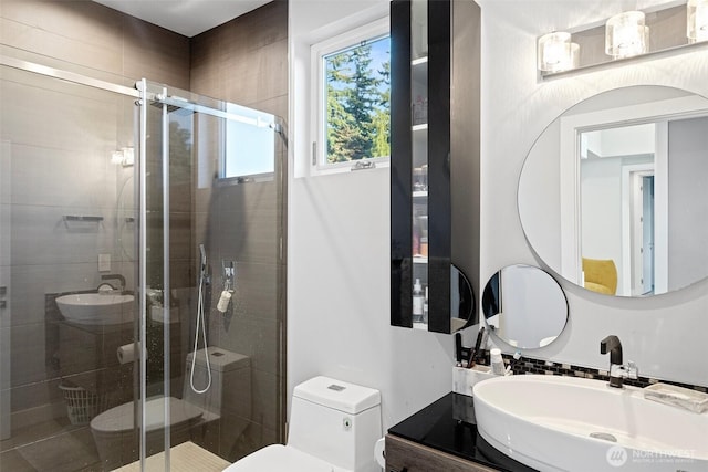 3108 92nd Ave NE, Clyde Hill, WA 98004 - bathroom with a shower stall and vanity