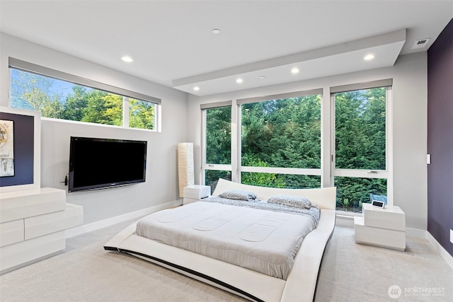 3108 92nd Ave NE, Clyde Hill, WA 98004 - carpeted bedroom featuring recessed lighting and multiple windows