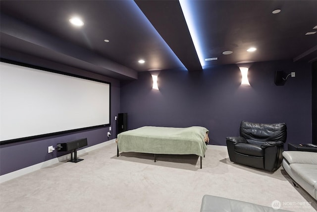 3108 92nd Ave NE, Clyde Hill, WA 98004 - carpeted cinema room with recessed lighting and baseboards