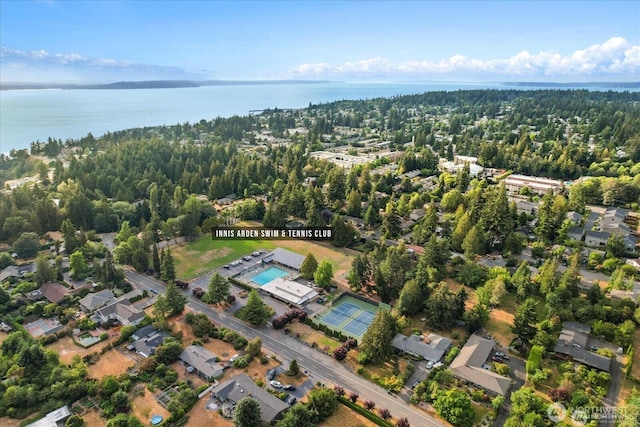 16906 13th Ave NW, Shoreline, WA 98177 - drone / aerial view of a nearby body of water and a pool area