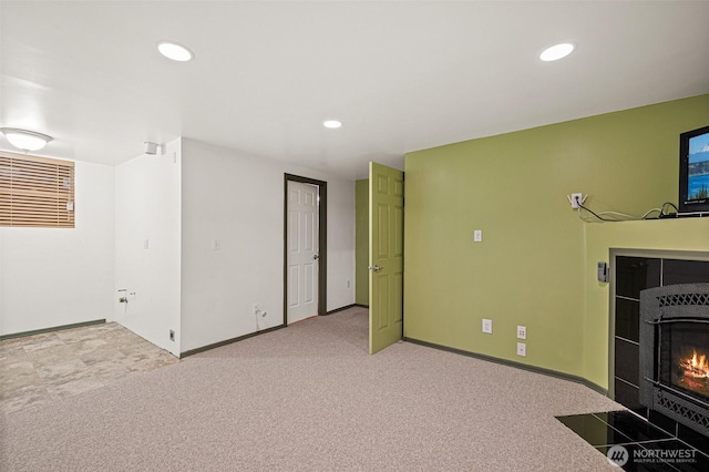 7139 Wright Ave SW, Seattle, WA 98136 - living room with recessed lighting and light carpet