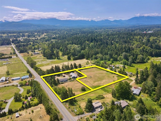 10 Davenhill Ln, Sequim, WA 98382 - aerial overview of property's location with property parcel outlined