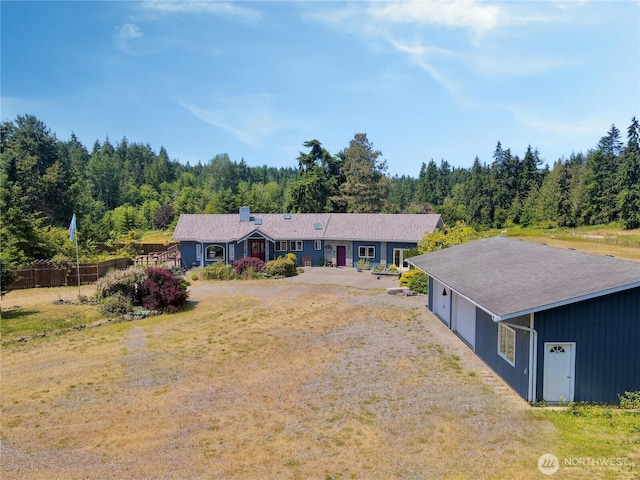 10 Davenhill Ln, Sequim, WA 98382 - ranch-style house featuring a chimney