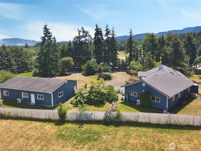 10 Davenhill Ln, Sequim, WA 98382 - view of subject property with mountains and a heavily wooded area