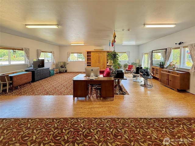 10 Davenhill Ln, Sequim, WA 98382 - living room with an office area and an AC wall unit