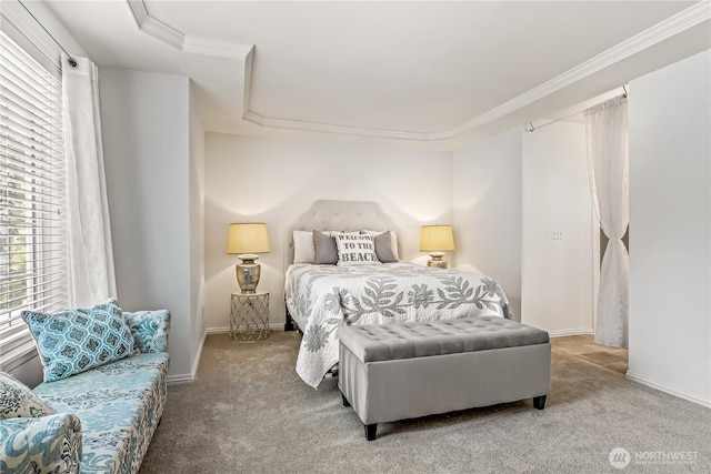 8221 53rd Ave W Unit 15C, Mukilteo, WA 98275 - carpeted bedroom featuring crown molding