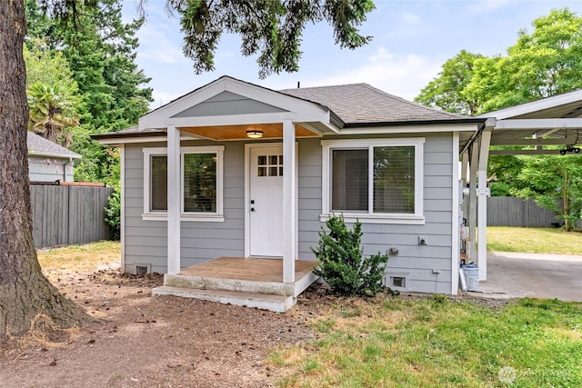 1902 72nd St E, Tacoma, WA 98404 - bungalow-style home with a shingled roof and crawl space