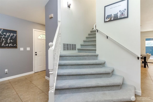 35459 25th Pl S, Federal Way, WA 98003 - stairs with tile patterned flooring and baseboards