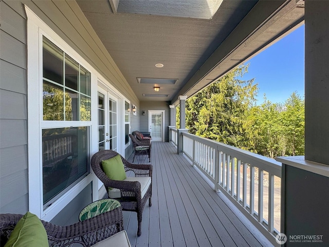 453 Louella Heights Dr, Sequim, WA 98382 - wooden terrace featuring french doors