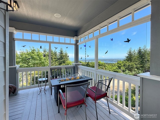 453 Louella Heights Dr, Sequim, WA 98382 - sunroom featuring hardwood / wood-style floors