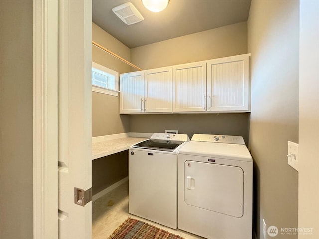 453 Louella Heights Dr, Sequim, WA 98382 - laundry area featuring cabinet space and washing machine and dryer